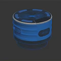 Blue Portable Wireless Bluetooth Speaker With Textured Surface And Control Buttons