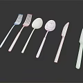 Stainless Steel 6 Piece Cutlery Set Including Forks Spoons And Knives