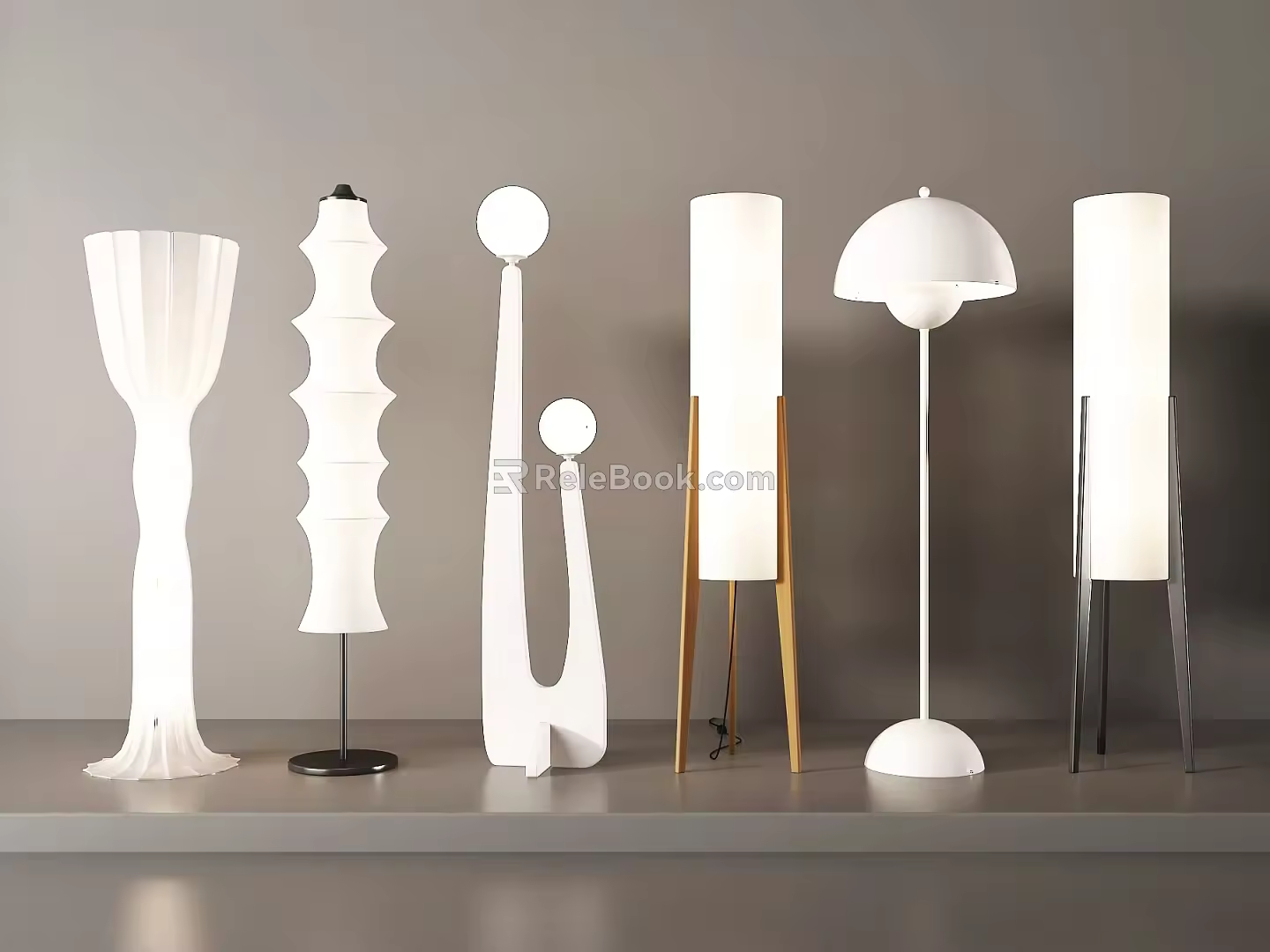 Modern floor lamp cream wind floor lamp gourd string floor lamp bedside floor lamp bedroom floor lamp atmosphere lamp 3d model