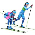 Modern double ski figure 3d model