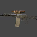 Tactical Rifle With Mounted Scope Detachable Magazine And Ergonomic Design Features