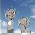 Portable Air Conditioner Fan With LED Light And Battery Display For Summer Cooling