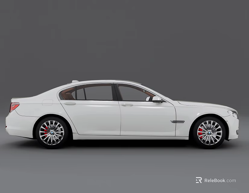 Modern White Sedan With Sleek Body Design And Stylish Alloy Wheels 3d model 