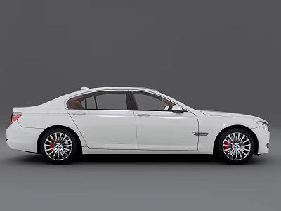 Modern White Sedan With Sleek Body Design And Stylish Alloy Wheels 3d model