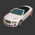 White Luxury Convertible Sports Car With Red Rims And Glossy Exterior