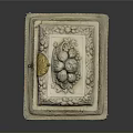 Decorative Metallic Household Item With Carved Floral Patterns And Footed Base