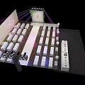 Elegant Event Venue Stage Setup With White Seats Lighting And R Decor