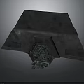 Industrial Structural Component With Gray Textured Surface And Intricate Mechanical Design At Base