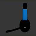 Stylish Headphones With Red Blue Headband And Black Ear Cups Design