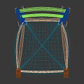 Black Casual Chair With Slatted Backrest And Rattan Seat For Indoor Use