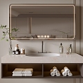 Modern Bathroom Cabinet Bathroom Counter Basin Bathroom Decoration Mirror Cabinet Sink 3d model