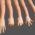 Different hands Women's hands Men's hands Hand movements Arm fingers Palms 3d model