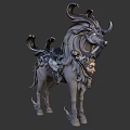 Game And Movie Fantasy Horse Character With Ornate Design Intricate Details And 3D Model Features