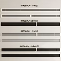 Various Types of Air Conditioner Air Vents in White Black and Frosted Finishes