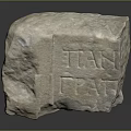 Ancient Stone and Wood Carving Artifact With HAN DYNASTY Inscribed Text
