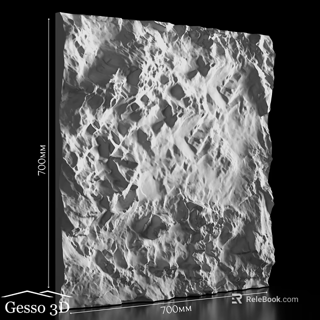 Textured Wall Surface With Natural Rough Texture And Artistic Design Details 3d model 