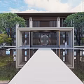 New Chinese-style Building Demonstration Area 3d model