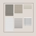 Modern Window Blinds In Various Styles Colors And Materials For Interior 3d model
