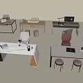 Modern Desks With Various Designs Matching Chairs And Office Accessories