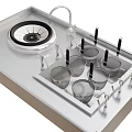 Tap console Boiled wire mesh funnel 3d model