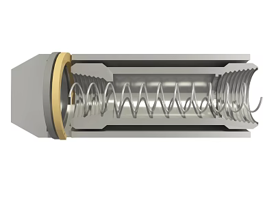 Durable Hardware Tool Featuring Metal Tubular Body And Internal Spring Coils 3d model