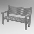 Leisure Garden Bench With Mesh Design And Armrests Outdoor Simple Structure For Relaxation