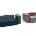Stylish Modular Sofa Set With Colorful Cushions And Versatile Sections