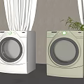 Modern washing machine drum washing machine combination 3d model