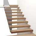 Modern Wooden Staircase Design With Illuminated Steps And Wall Panel Details