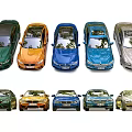 BMW Luxury Sport Sedans in Green Yellow Blue Teal and Silver Colors