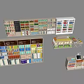 Multi Tier Display Shelves For Retail Supermarket Product Organization And Storage Solution