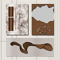 Elegant Modern Wall Decor With Curved Metal Accents And Textured Panels