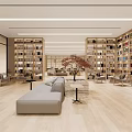 modern library 3d model
