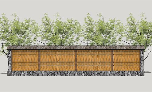 New Chinese-style fence 3d model