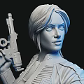Radiation 4 Beep Kid Movie Character Game Character Lucy McLean 3d model