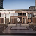 New Chinese-style Gate Demonstration Area 3d model