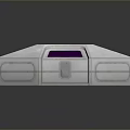 Modern Futuristic Tech Device Featuring Blue Illuminated Panels Central Logo And Sleek White Finish