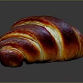 Freshly Baked Buttery Croissant With Golden Brown Flaky Layers And Shiny Crust