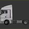 White MAN Cargo Truck With INTERTRANS Sign 3d model