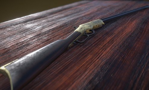 Old-fashioned rifle 3d model