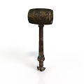 Traditional Metal Hammer With Ornate Carvings And Decorative Handle Design