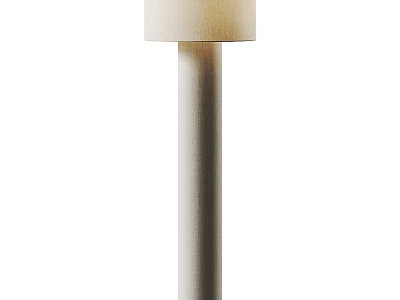 Modern Floor Lamp With Metal Stand And Beige Fabric Shade For Home Interior Decor 3d model