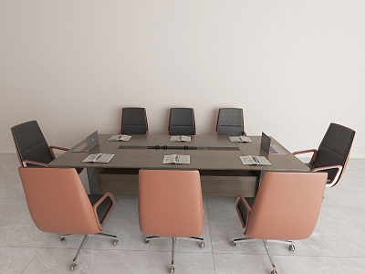 Conference table and chair combination model