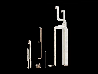 Various Plumbing Pipe Fittings And Components With Different Shapes And Sizes 3d model