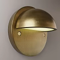 Modern Brass Wall Light With Semi Circular Shade And Warm Illumination 3d model