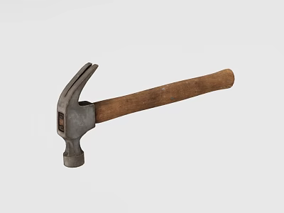 High Quality Industrial Equipment Steel Hammer with Wooden Grip Handle 3d model High Quality Industrial Equipment Steel Hammer with Wooden Grip Handle 3d model