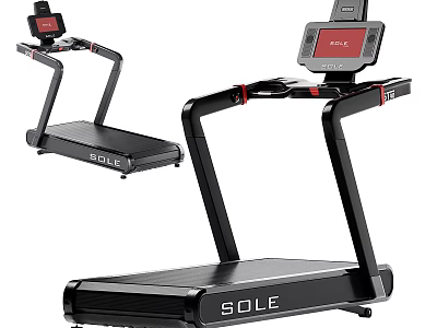 SOLE Brand Fitness Treadmills Featuring Digital Screens And Sleek Design 3d model