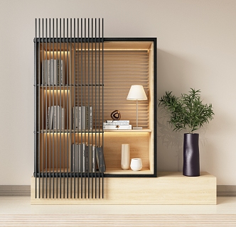 Modern Bookcase Decorative Cabinet Jewelry Cabinet 3d model