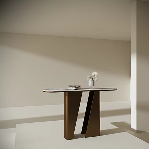 Light Luxury End View Desk 3d model