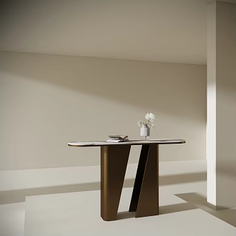 Light Luxury End View Desk 3d model